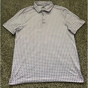 Burlebo Polo Shirt Mens Medium Texas Flag Print AOP